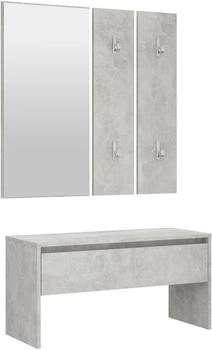 vidaXL Garderoben-Set/Flurm&ouml;bel-Set Betongrau Holzwerkstoff (808787)