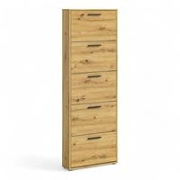 HBZ Schuhkommode "Sam Schuhkipper, Schuhschrank BxHxT 59x169x17 cm" 1 Stk. tlg. mit 5
