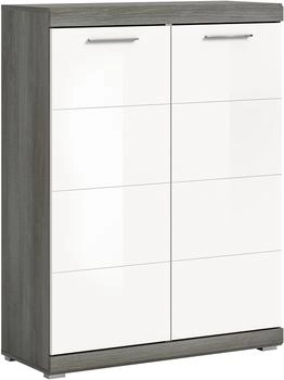 xonox.home Schuhschrank Scout weiß Hochglanz/Rauchsilber (X06B2605)