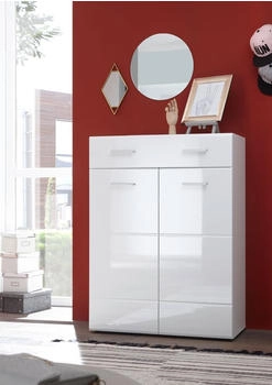 Stella Trading Schuhschrank Orlando Wei&szlig; Hochglanz (36172135)