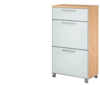 Möbel Kraft Schuhschrank Santina weiß/Eiche Bianco (310-49)