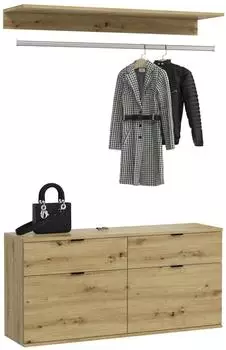 Mid.you Garderobe 2-teilig 2 Schubladen 121 x 61 x 34 cm (1849000460)