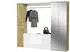 Mid.you Garderobe Hochglanz 3-teilig 2 Schubladen 212 x 193 x 34 cm (1849000468) weiß