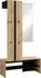Mid.you Garderobe Eiche Artisan 1 Fach 100 x 186 x 40 cm (2047020201) schwarz/artisan