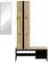 Mid.you Garderobe Eiche Artisan 1 Fach 100 x 186 x 40 cm (2047020201) schwarz/artisan
