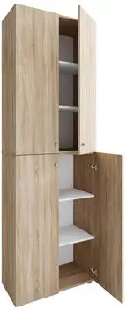 Mid.you Schuhschrank Lona Sonoma Kunststoff 4 F&auml;cher 70 x 220 x 40 cm (657049414)