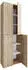 Mid.you Schuhschrank Lona Sonoma Kunststoff 4 Fächer 70 x 220 x 40 cm (657049414)