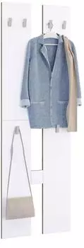 Mid.you Wandgarderobe Salia Honigeiche 57 x 140 x 20 cm (657045913) weiß