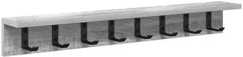 vidaXL Wandmontierter Kleiderständer Sonoma 80 x 10,5 x 10,5 cm (874368) Grau