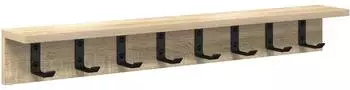 vidaXL Wandmontierter Kleiderständer Sonoma-Eiche 80 x 10,5 x 10,5 cm (874365)