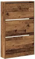 vidaXL Schuhschrank mit Regal Altholz 80 x 21 x 125,5 cm Holzwerkstoff