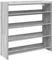 vidaXL Schuhregal Grau Sonoma 80x25x81 cm Holzwerkstoff