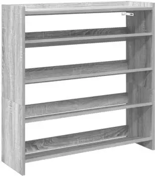 vidaXL Schuhregal 80x25x81 cm Grau Sonoma (859910)