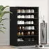 vidaXL Schuhschrank 60x35x92 cm Schwarz Eichen Optik (862684)