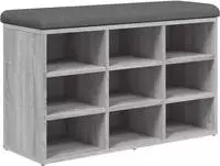 vidaXL Schuhbank Grau Sonoma 82x32x50 cm Holzwerkstoff