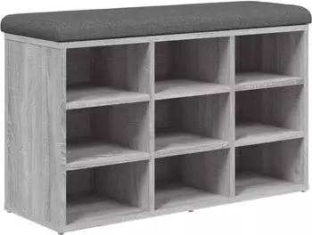 vidaXL Schuhbank 82x32x50 cm Grau Sonoma (835108)