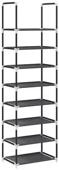 vidaXL Schuhregal 44x28x145 cm Schwarz (4100619)