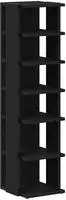 vidaXL Schuhschrank Schwarz Eichen-Optik 25x27x102 cm Holzwerkstoff