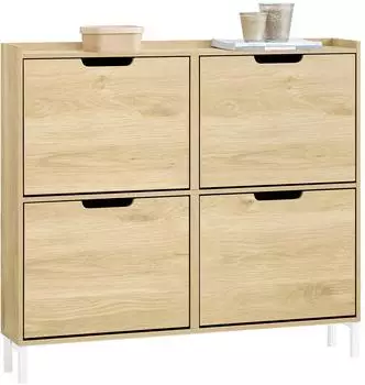 SoBuy Schuhkipper 100x90x19 cm Natur (FSR100-N)