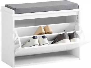 SoBuy Schuhkipper 62x46x26 cm Weiß (FSR98-W)