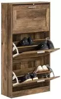Sobuy Fsr137-l-f Schuhkipper Schuhablage Schuhschrank Mit 3 Klappen Schuhregal Schmal