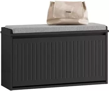 SoBuy Schuhbank 80x45x26 cm Schwarz (FSR98-L-SCH)