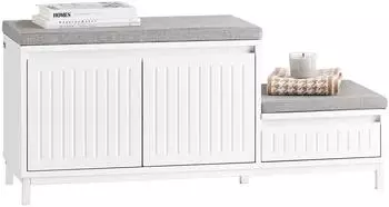 SoBuy Schuhbank 100x42x35 cm Weiß (FSR172-W)