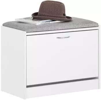 SoBuy Schuhbank 60x46x30 cm Hellgrau (FSR16-HG)