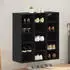 vidaXL Schuhschrank mit Regal 77,5x30x83,5 cm Schwarz Eichen Optik (875217)