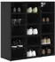 vidaXL Schuhschrank mit Regal 77,5x30x83,5 cm Schwarz Eichen Optik (875217)