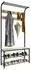 Mid.you Garderobe Taliro Honigeiche Metall 90 x 190 x 30 cm (657051306) schwarz