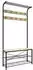 Mid.you Garderobe Taliro Honigeiche Metall 90 x 190 x 30 cm (657051306) schwarz