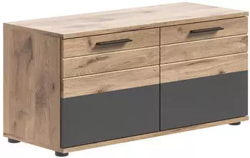 Mid.you Garderobenbank Kunststoff 90 x 45 x 37 cm (1849000112) grau