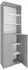 Mid.you Schuhschrank Lona Kunststoff 4 Fächer 70 x 220 x 40 cm (657049421) grau