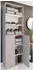 Mid.you Schuhschrank Lona Kunststoff 4 Fächer 70 x 220 x 40 cm (657049421) grau