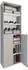 Mid.you Schuhschrank Lona Kunststoff 4 Fächer 70 x 220 x 40 cm (657049421) grau