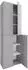 Mid.you Schuhschrank Lona Kunststoff 4 Fächer 70 x 220 x 40 cm (657049415) grau