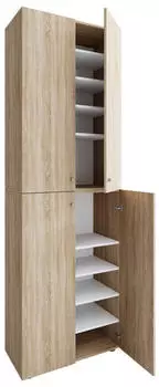 Mid.you Schuhschrank Lona Sonoma Kunststoff 8 F&auml;cher 70 x 220 x 40 cm (657049402)