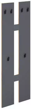 Mid.you Wandgarderobe Salia Honigeiche 57 x 140 x 20 cm (657045914) anthrazit