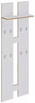 Mid.you Wandgarderobe Salia Honigeiche 57 x 170 x 20 cm (657045911) weiß