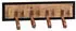 Mid.you Wandgarderobe massiv 60 x 15 x 6 cm (850066701) braun/schwarz