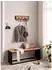 Mid.you Wandgarderobe massiv 60 x 15 x 6 cm (850066701) braun/schwarz