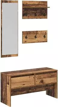 vidaXL Flurm&ouml;bel-Set Altholz Holzwerkstoff 90 x 31 x 46.5 cm (871527)