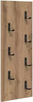 vidaXL Wandmontierter Kleiderständer Artisan-Eiche 30 x 1.5 x 80 cm (874474)