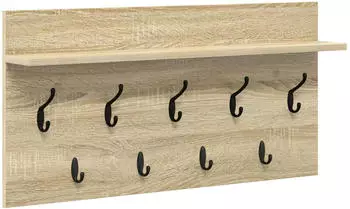 vidaXL Wandmontierter Kleiderständer Sonoma-Eiche 80 x 40 x 12 cm (874437)