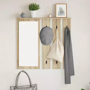 vidaXL Wandmontierter Kleiderst&auml;nder Sonoma-Eiche 84 x 10 x 80 cm (874493)