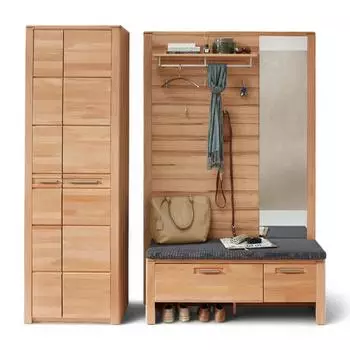 Linea Natura Garderobe in 200 x 201 x 40 cm 4-teilig (2737041813) Buchefarben