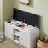 SoBuy Sitzbank mit Stauraum 100x48x34cm Weiß (FSR96-W)