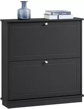 SoBuy Schuhkipper 76x79x18 cm Schwarz (FSR99-SCH)