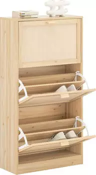SoBuy Schuhkipper 60x118x24 cm Natur (FSR159-N)